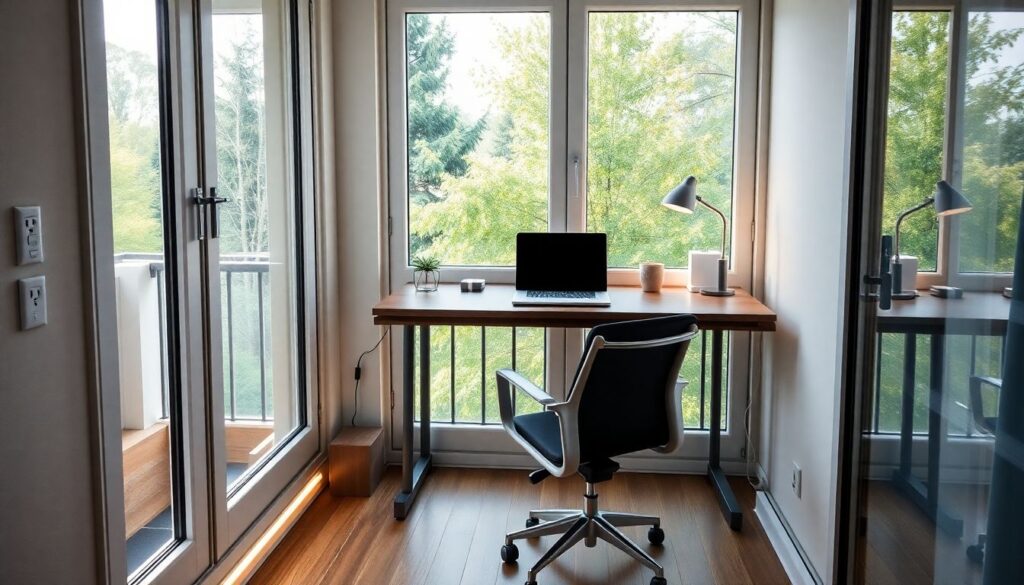 Застеклённый балкон и лоджия: идеи переделки в рабочий кабинет или зону отдыха - иллюстрация